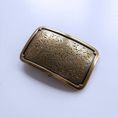 Antique Bronze Plated Southwest Flower Cowgirl Belt Buckle BUCKLE-WG011AB