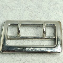 Sam Browne Belt Buckle Double Prong USA Heavy Duty 1.75 Inch Silver Tone