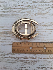Metal Horseshoe Belt Buckle Setting Lot of 9