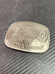 Vintage Smith & Wesson 125 Years Anniversary Belt Buckle 1852-1977 Founders Logo