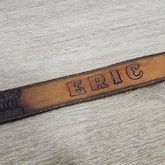 Vtg Harley-Davidson Leather Belt Country Music Buckle Brown Size 30 (READ)