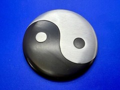 Yin Yang Symbol Chinese Philosophy Duality New Grey & Black Color Belt Buckle