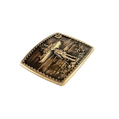Brass belt buckle « Russian warship go .. » Solid Hand Cast Brass.
