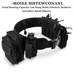 Men Tactical Molle Padded Patrol Belt Adjustable Waist Belts Hunting Combat Gear
