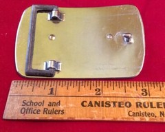 Double Horseshoe Large Blue Stone Silver And Gold Tone Belt Buckle