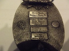 Vintage 1970s Arroyo Grande Belt Buckle Pewter Rodeo Americas 1 Sport