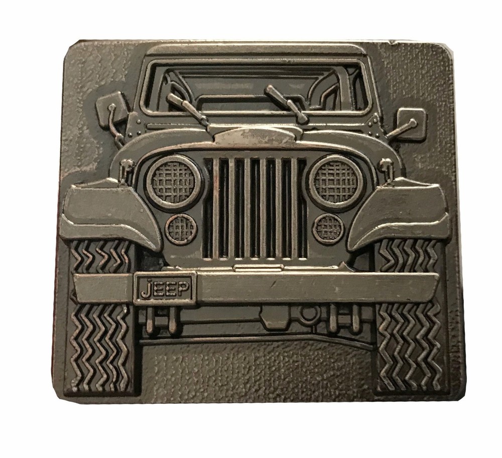 Vintage Jeep Wrangler Belt Buckle 1970s Grill Bumper Car Lover Gift for Him Dad