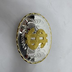 Money sign belt buckle