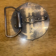 Vintage 1970s Brass Seventh Cavalry Rough Rider Belt Buckle