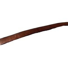 Vintage Brown Leather Belt Solid Brass Buckle Unbranded Boho Western Fits 34&Prime;