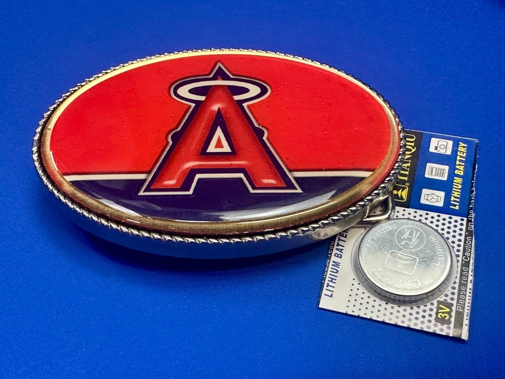 Los Angeles Anaheim Angels Ca Baseball Led Lights Belt Buckle W/ Fresh Battery!