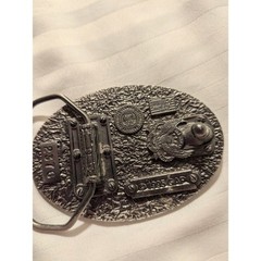 Vintage GAP Belt Buckle Air Force Academy USA 90s Collegiate Pewter Oval Buckle