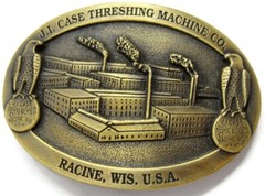 Vintage Belt Buckle J.J. Case Threshing Machine Racine Wisconsin USA Ltd Edition