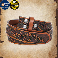 JASGOOD Western Leather Belt Strap for Fits waist size 31&Prime;-35&Prime;, C-dark Brown