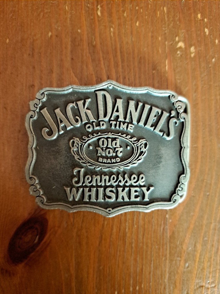Jack Daniel&rsquo;s Tennessee Whiskey Logo Belt Buckle 80s Vintage RARE