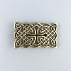 Antique Bronze Plated Celtic Cross Knot Belt Buckle Boucle de Ceinture