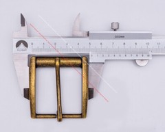 Retro Brass Plated Men Single Prong Pin Leather Belt Buckle Replacement Fit 40mm