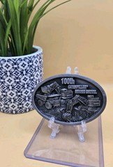 Vintage Caterpillar Mining Shovel Belt Buckle 3D Relief Designs Heavy Machines