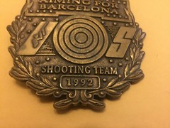 AIMING FOR BARCELONA SHOOTING TEAM 1992 BELT BUCKLE BX-BB1