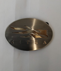 Sitka Prototype Belt Buckle Stainless Steel 4&Prime; Laser Cut Signed 2/29/2020 #J4665