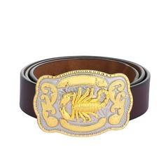 Western Scorpion Cowboy Cowgirl Rodeo Scorpio Unisex Large Gold Tone Belt Buckle