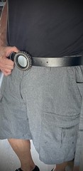 “Tire” Mirror Industrial Round 3” Heavy Belt Buckle OOAK Darren McNeese
