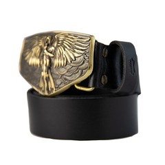 Archangel Michael brass belt buckle; Saint Michael image; Tyrael belt buckle