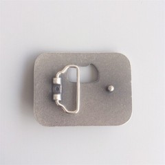 Vintage Silver Plated Long Horn Bull Bottle Opener Belt Buckle also Stock in US