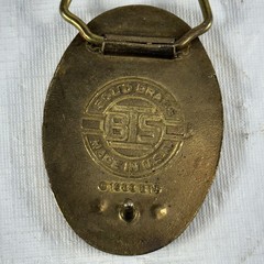 Vintage Sohio Construction Co. Sealift 1985 Belt Buckle Scrimshaw Solid Brass