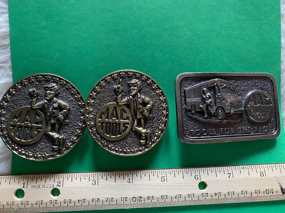 3 Mac Tools metal belt buckles beltbuckles