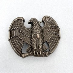 Avon Vintage Belt Buckle American Eagle Bird Western Biker Silver Federal Style