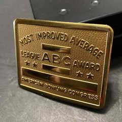 NEW Vintage ABC Most Improved Average American Bowling Congress Belt Buckle