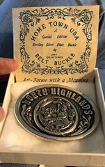 North Highland California (state collector series) belt buckle 1987 Silver Plate