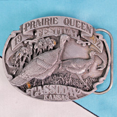 Vtg 80s/ 90s Cassoday Kansas Belt Buckle Lot of 9 Prairie Queen Festival