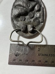 BELT BUCKLE BLOWOUT: Vintage C&J Eagle Belt Buckle + 40 Used Leather Belt BB-219