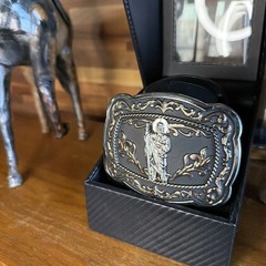 Western Style Saint Jude Buckle Hebilla Vaquero San Judas