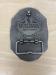 2020 Pendleton Whisky Let&rsquo;er Buck Black Silver Enamel Metal Belt Buckle MS