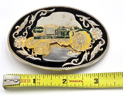 John Deere Waterloo Boy Tractor Country Western Farming Agriculture Belt Buckle