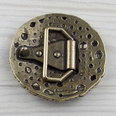 Studded Bubble Circle Belt Buckle Brass Interchangeable Clasp GS5537