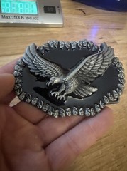 Bald Eagle Motorcycle Belt Buckle Cowboy Rodeo Collector Americana Patriot GIFT