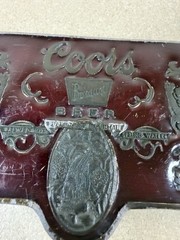 Coors Vintage Beer Belt Buckle Banquet Rocky Mountain Spring Red Resin 70s See
