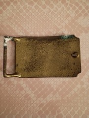 Vintage Wells Fargo and Company 1852 Stage Coach Rectangular Brass Belt Buckle