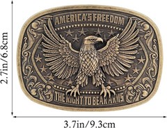 Bronze Eagle Cowboy Belt Buckle – Celebrate American Heritage with Style