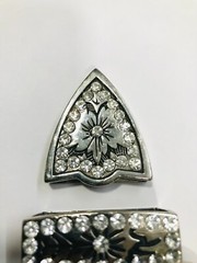Western buckle 3 Piece Buckle Set rhinostone leather belt buckle cowgirl 40mm