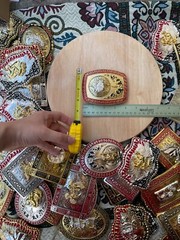 Western Buckle Gold Silver Red Horse Head Buckle Cowboy 2 » Hebillas Vaqueras