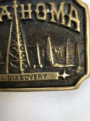 Registered Historical Collection Oklahoma Oil Discovery Belt Buckle AC-A8859