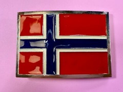 Flag of Norway Country Red Blue New Patriotic Belt Buckle