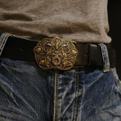 Belt buckle « Tree of life », Ornamental belt buckle, Floral belt buckle