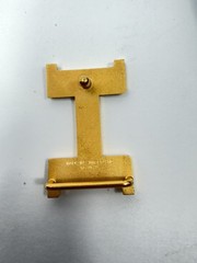 Authentic HERMES H Logo Reversible Belt Strap Blue Gold Tone Buckle Kit 85