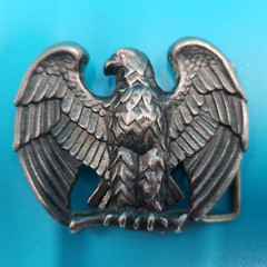 Vintage 2.5&Prime; American Eagle Patriotic Pewter Belt Buckle Avon